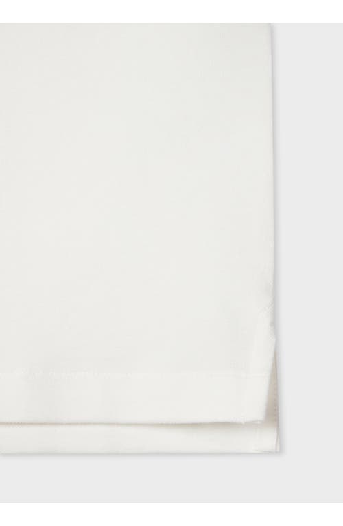 Ps By Paul Smith Ps Paul Smith Regular Fit Tipped Zebra Embroidered Stretch Organic Cotton Polo In White