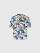UM Bowling Shirt In Viscose With Flame Print
