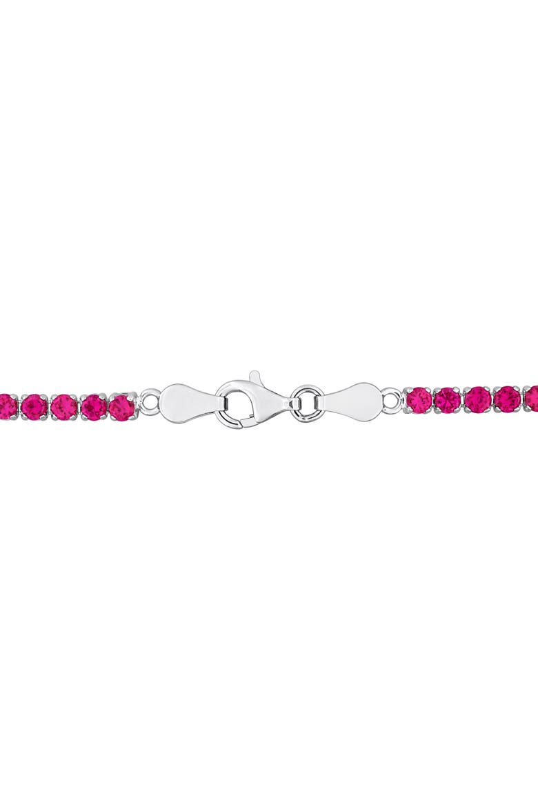 Gemstone Tennis Bracelet Sterling Silver, Alternate, color, Ruby