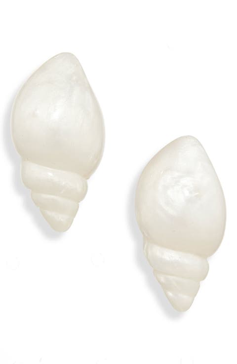 Conch Shell Stud Earrings