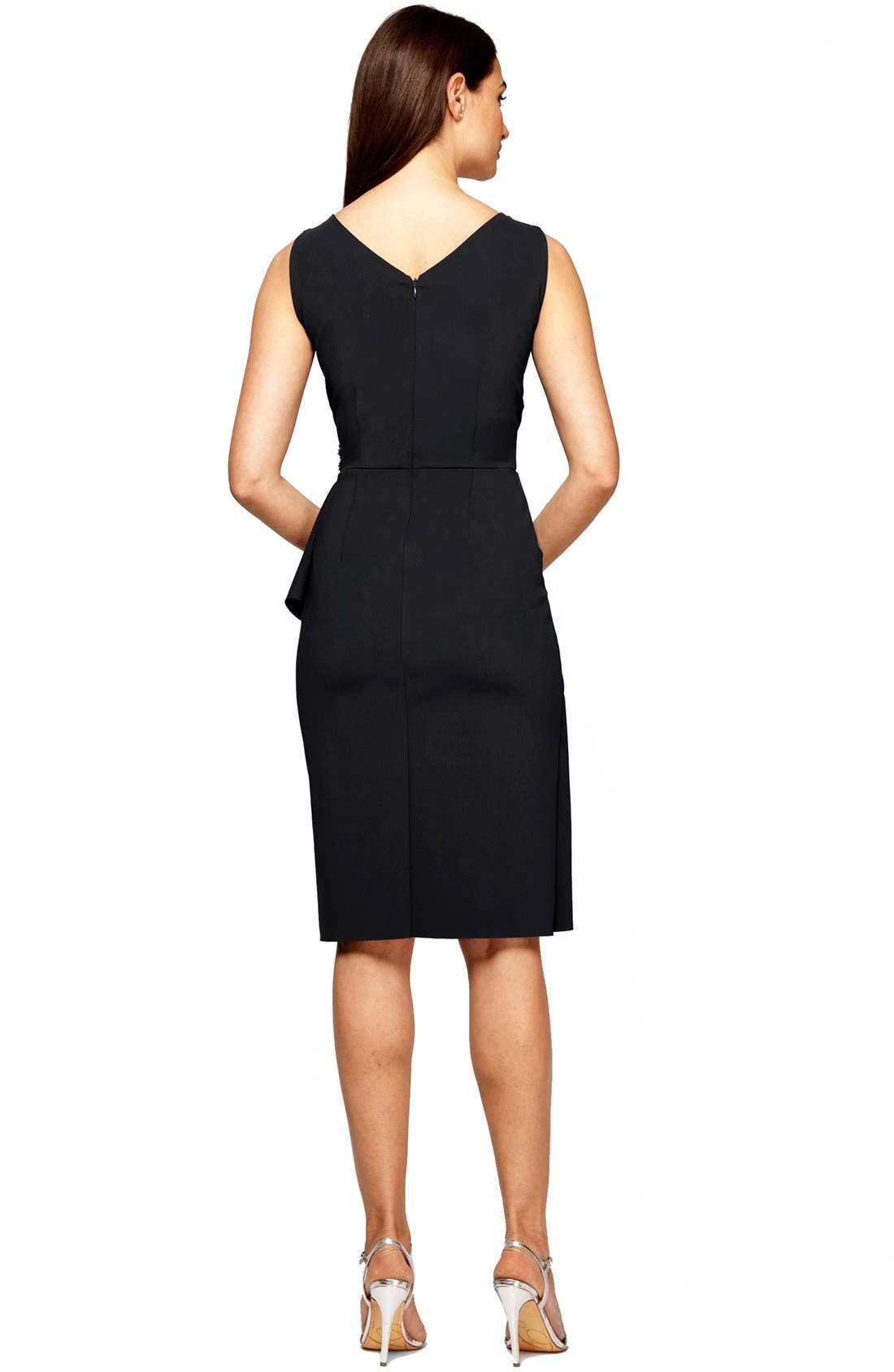 alex evenings side ruched cocktail dress Alex Evenings Women's 3/4 Sleeve Illusion Mesh Ruched Side Dress, Black, 6