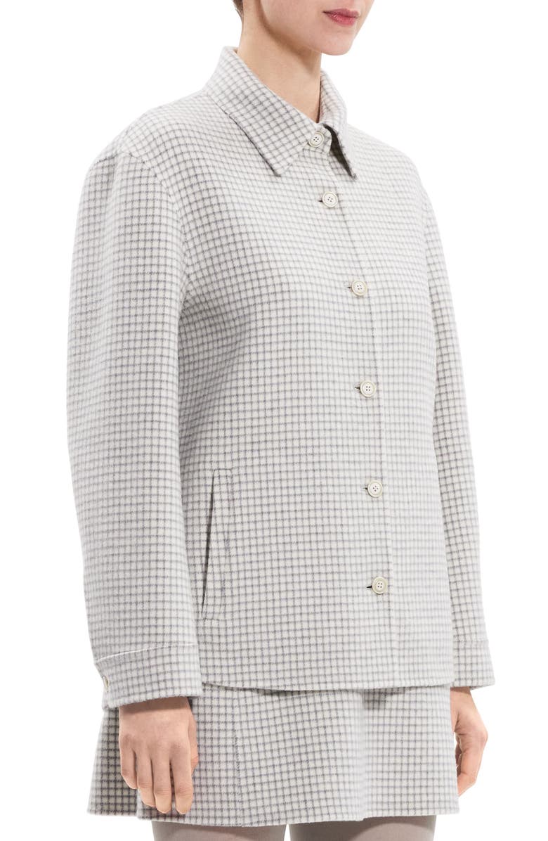 Theory Check Wool Shirt Jacket, Alternate, color,