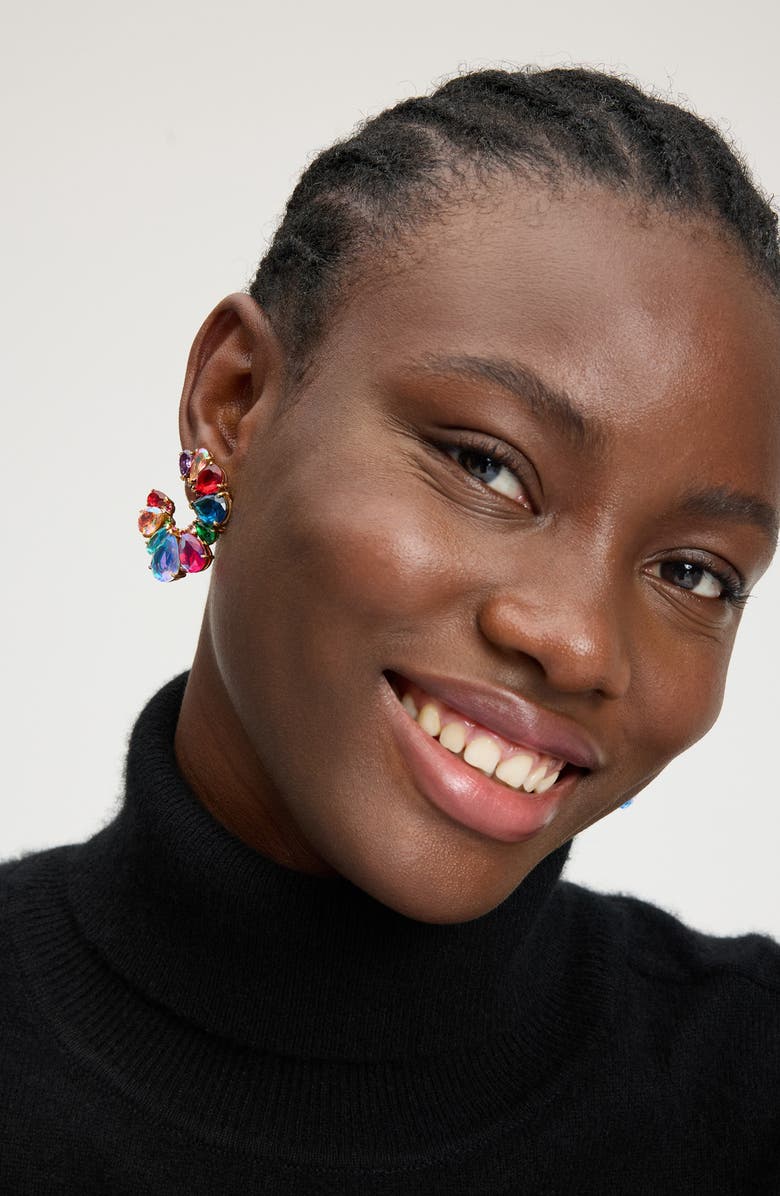 Kate Spade New York fan hoop earrings, Alternate, color, 