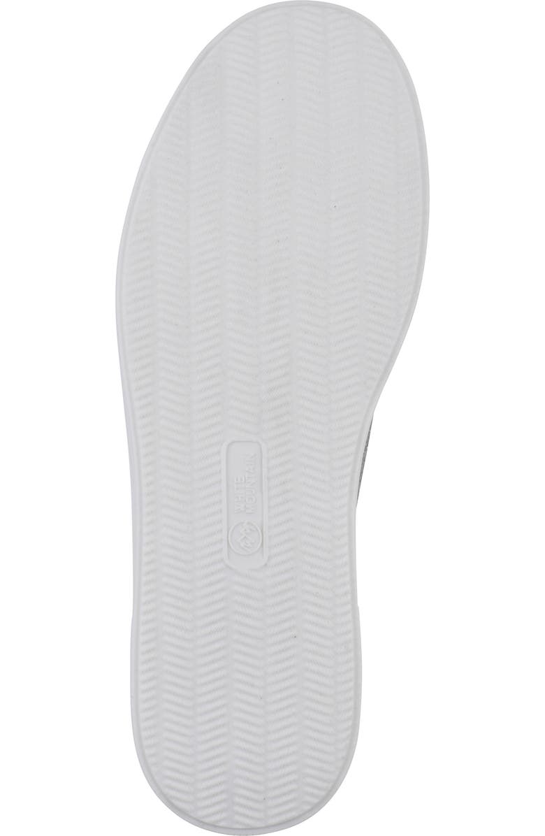 White Mountain Footwear Upbring Rhinestone Slip-On, Alternate, color, Silver/ Fabric