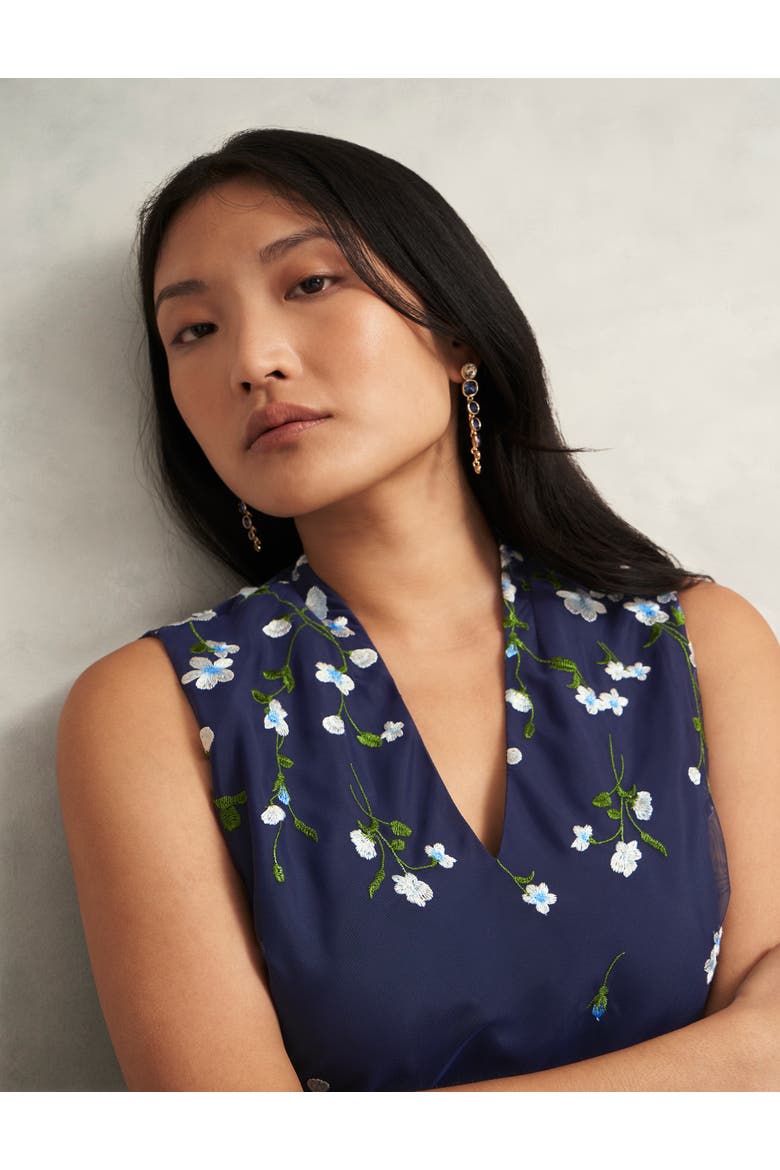 Aria Embroidered Dress, Alternate, color, Midnight Blue