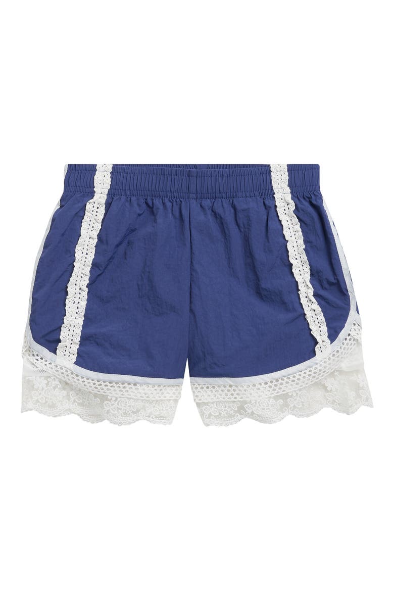 Kids' Lace Athletic Shorts, Main, color, NAVY
