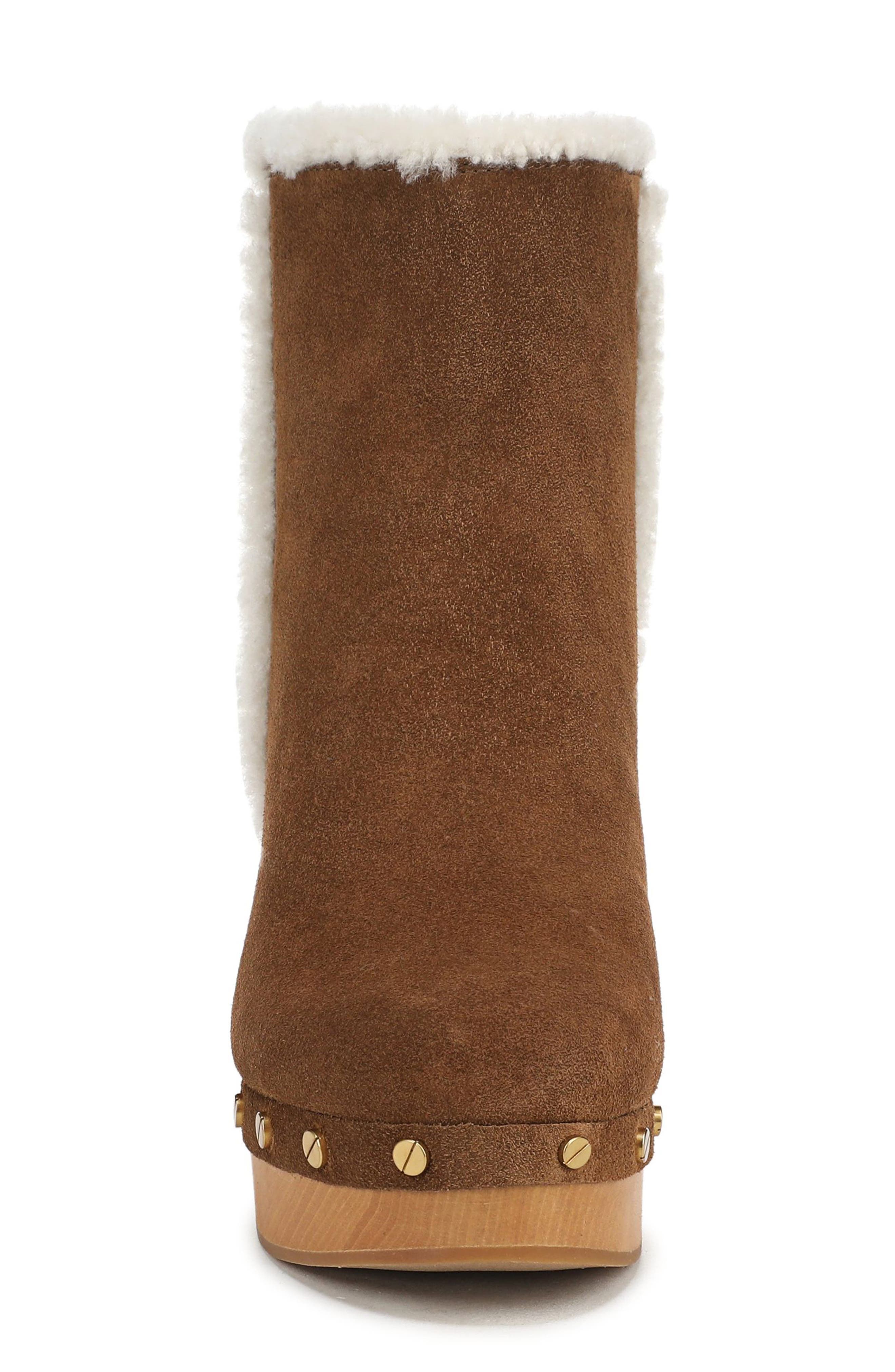 Loreen Faux Shearling Boot, Alternate, color, CHESTNUT SUEDE