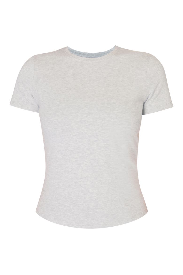 Essential Sculpt Tee, Alternate, color, LIGHT GREY MARL