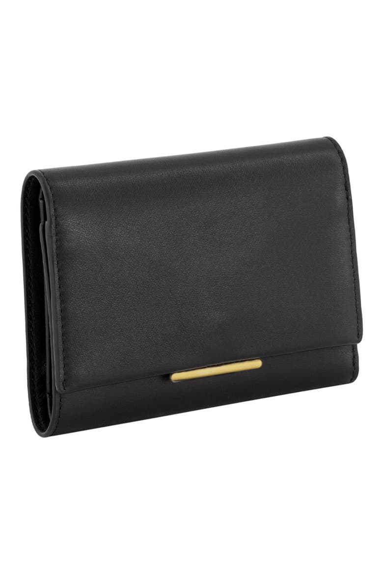 Small Trifold Wallet, Alternate, color, BLACK