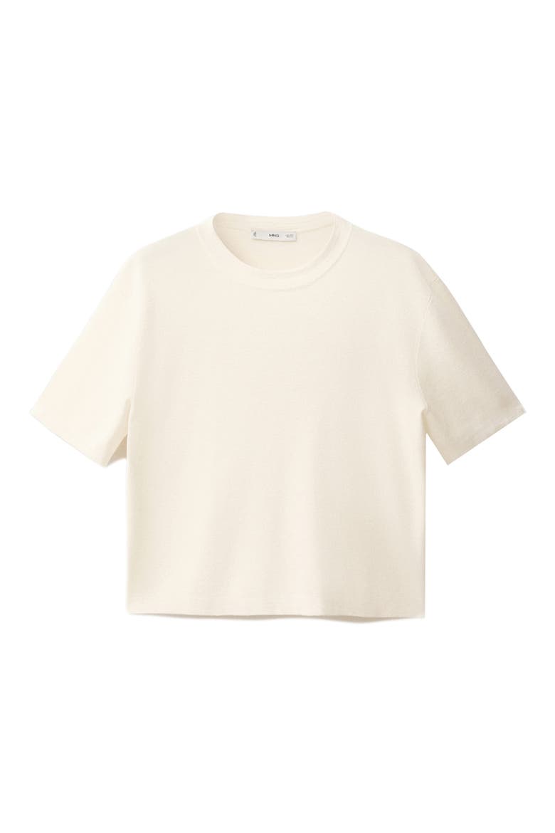 Short Sleeve Cotton & Wool Sweater, Alternate, color, ECRU