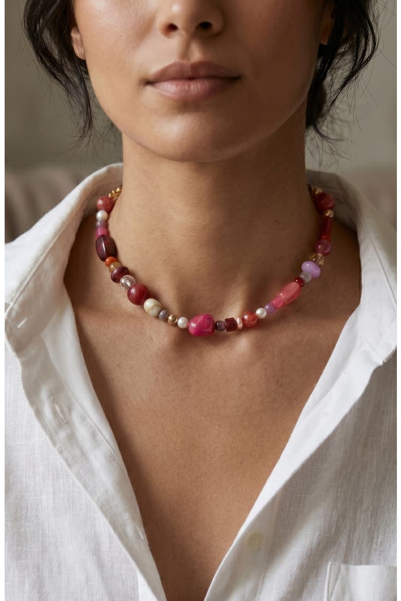 Orchard Necklace, Alternate, color, RED