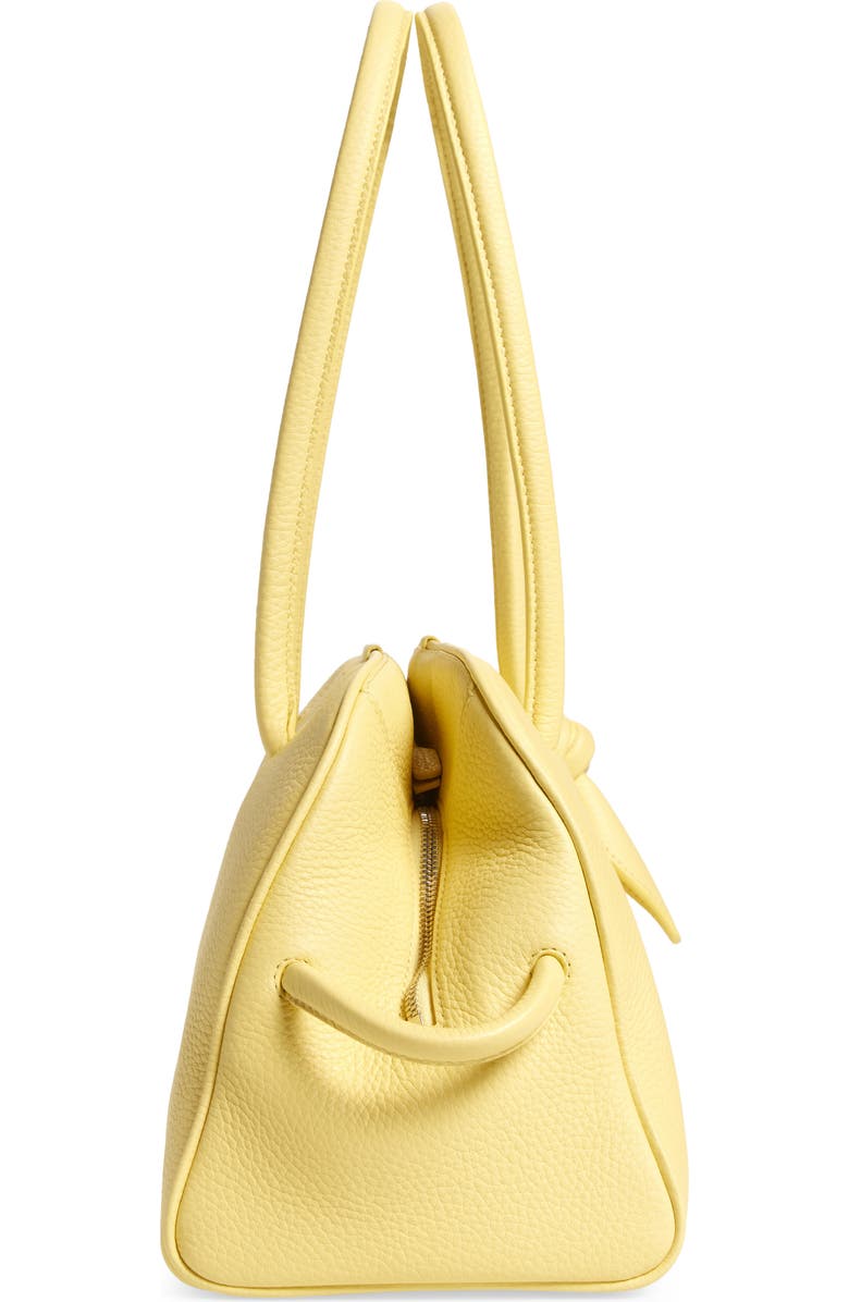 Jacquemus Le Turismo Leather Bowling Bag, Alternate, color, Light Yellow