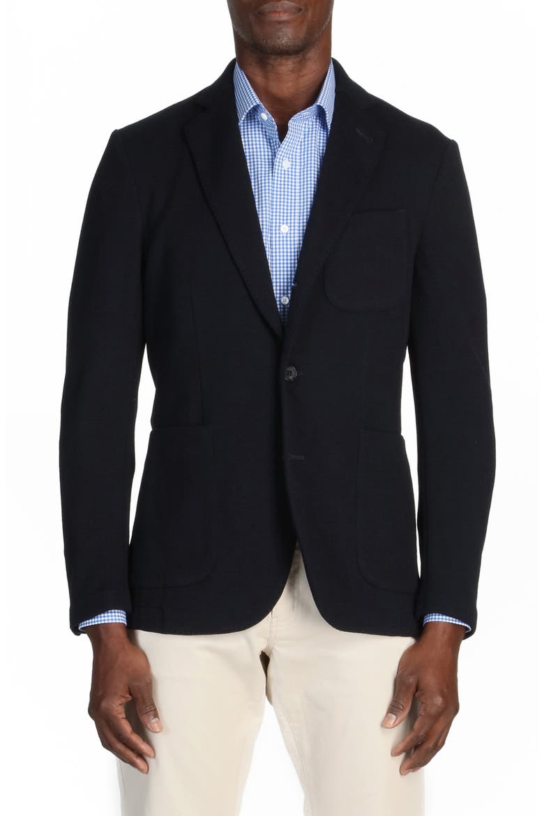 Benjamin Knit Wool Blazer, Main, color, NAVY KNIT