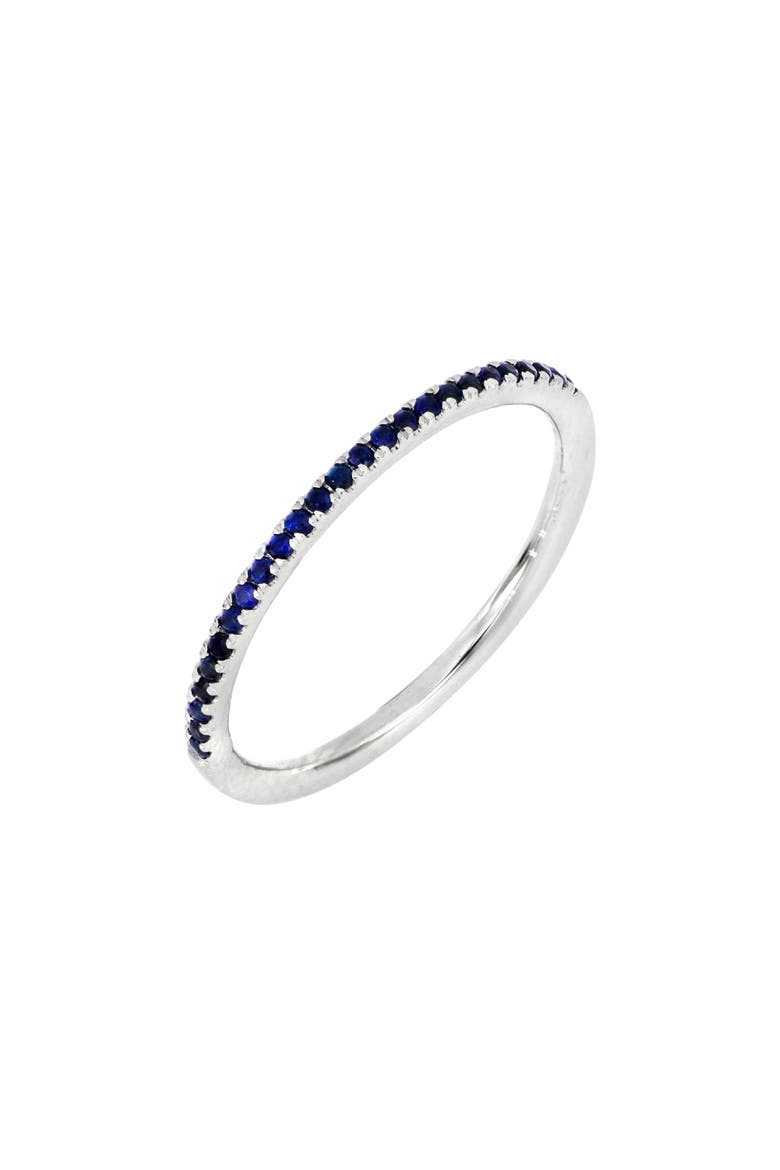 Stackable Sapphire Ring, Main, color, 18K WHITE GOLD SAPPHIRE