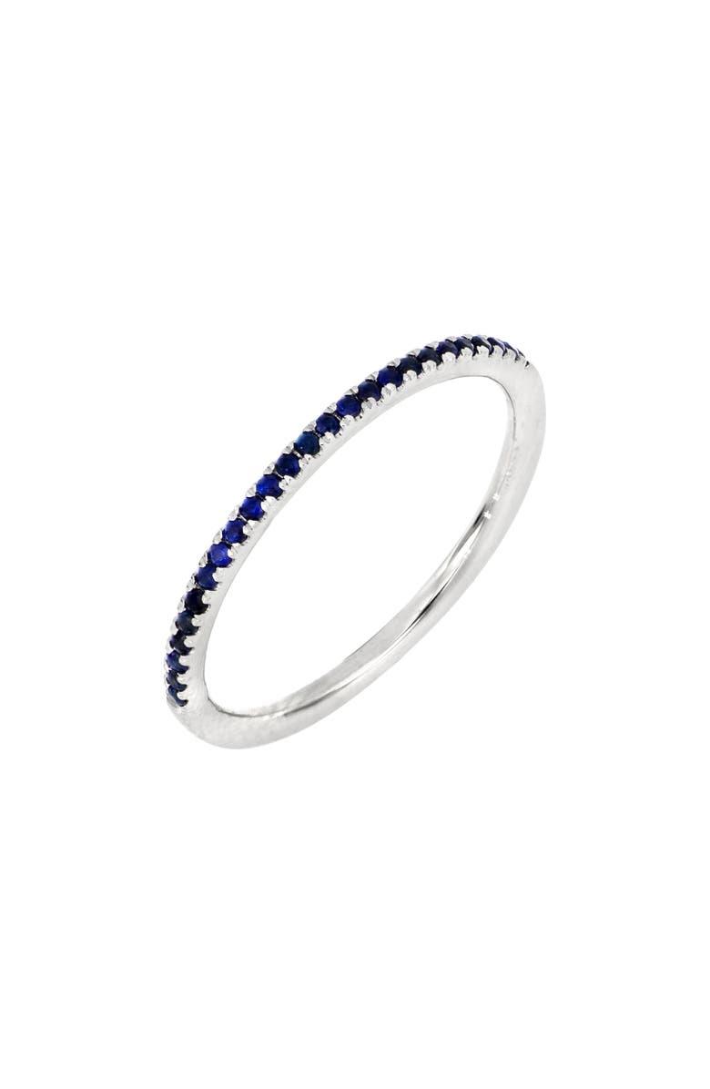 Bony Levy Stackable Sapphire Ring, Main, color, 18K White Gold Sapphire