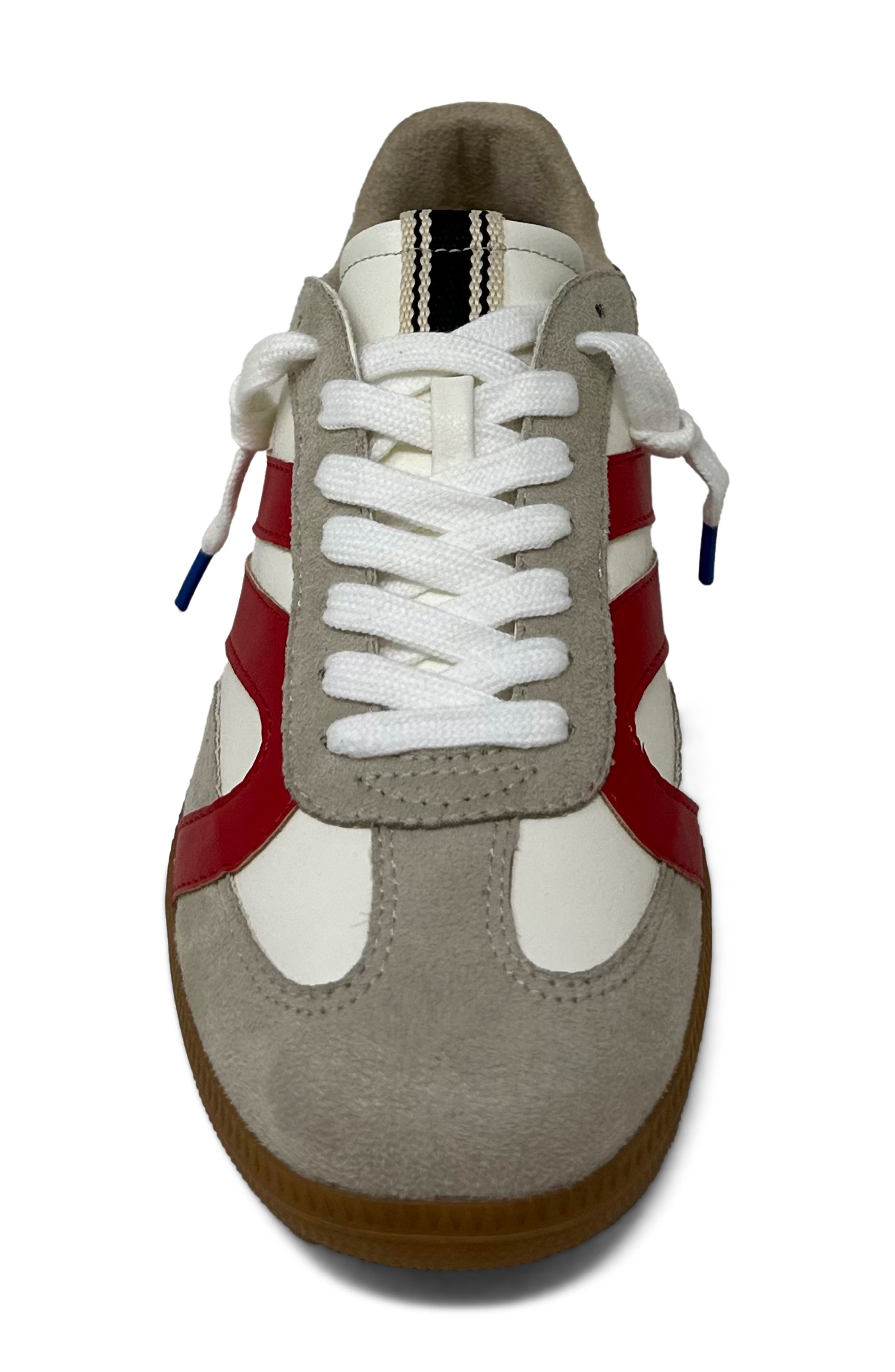 Sadie Sneaker, Alternate, color, RED