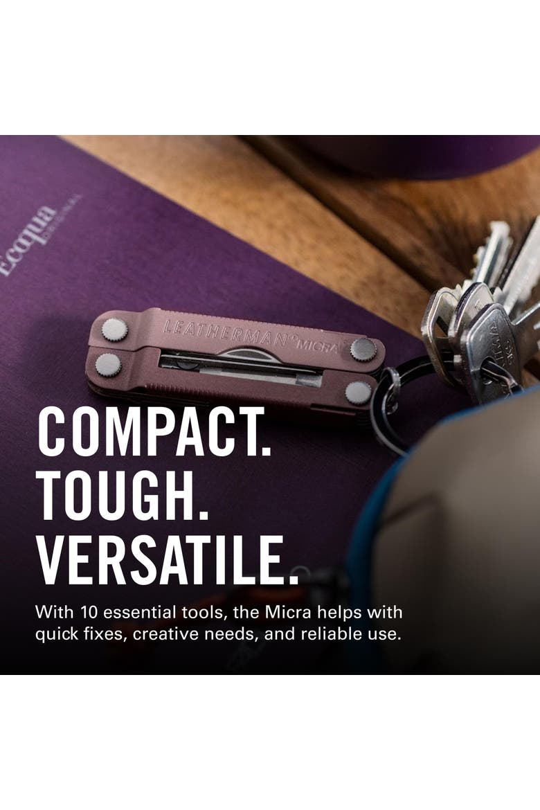 Micra, Keychain Multi-tool with Grooming Tools, Mini Pocketknife for Everyday Carry (EDC), Hobbies & Outdoors, Built in the USA, Alternate, color, Heathered Blush