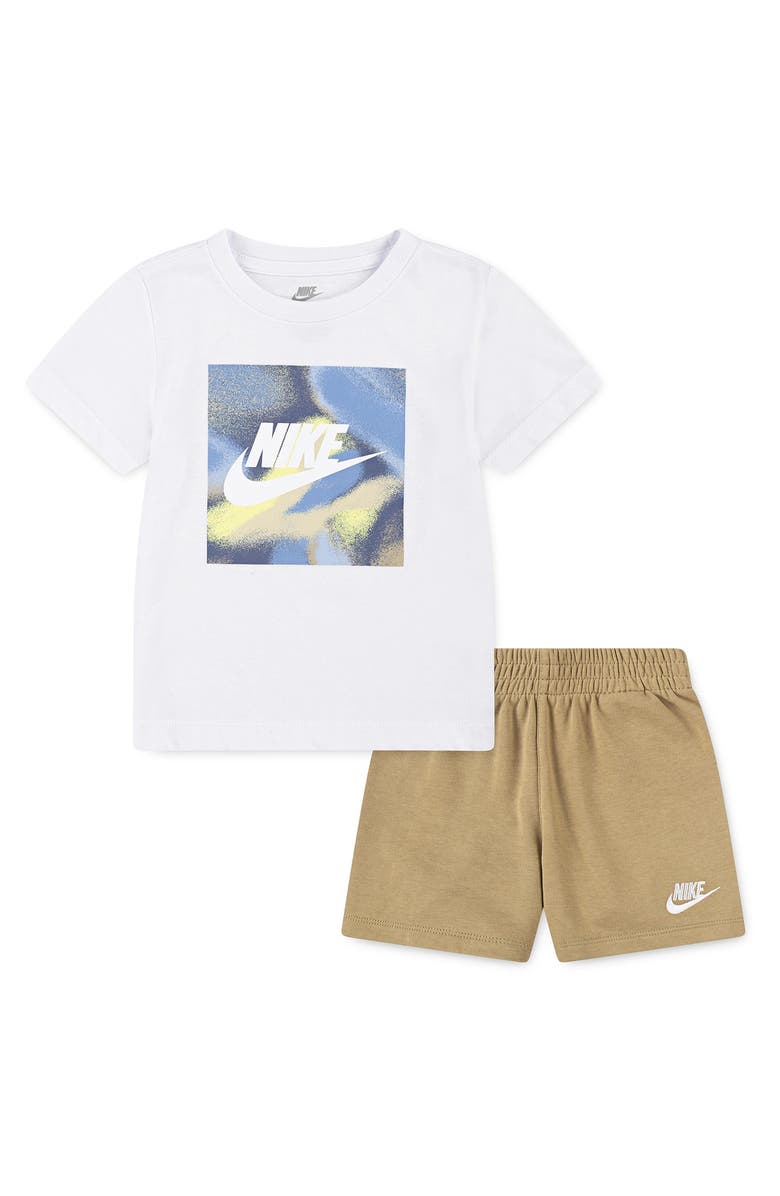 Nike Kids' Club Express Logo Graphic T-Shirt & Shorts Set, Main, color, Parachute Beige