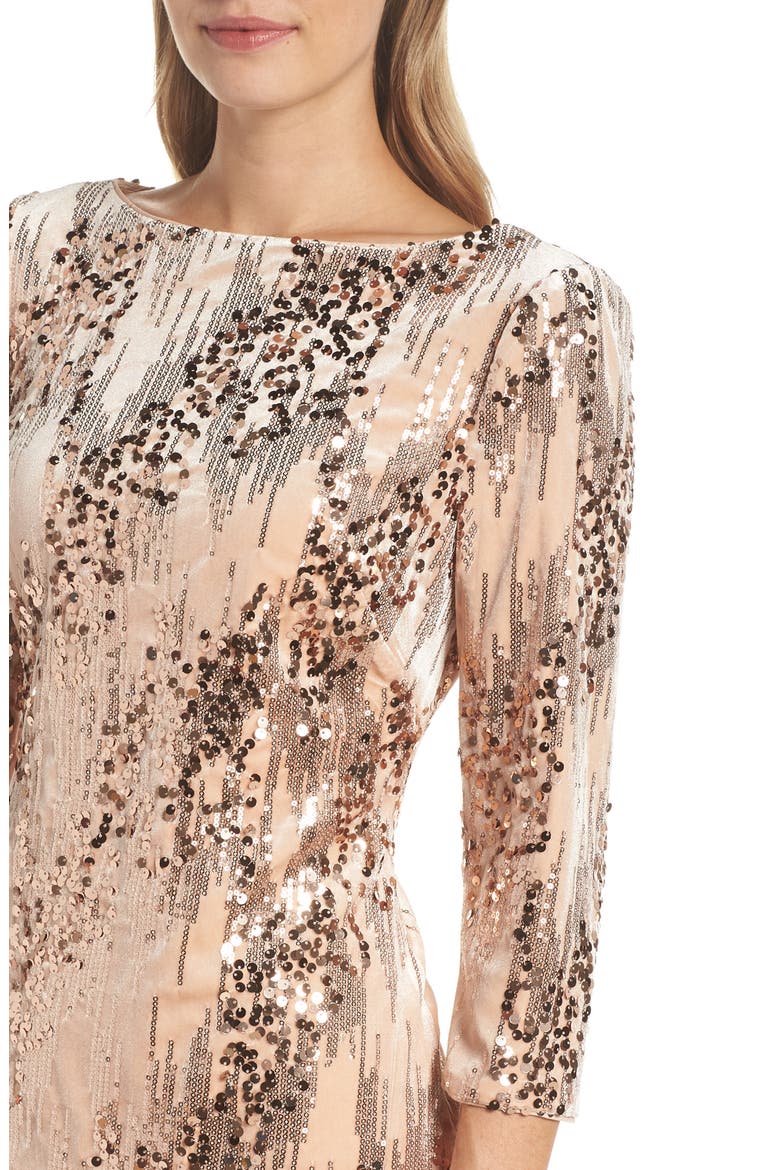 Sequin Sheath Dress, Alternate, color, BLUSH