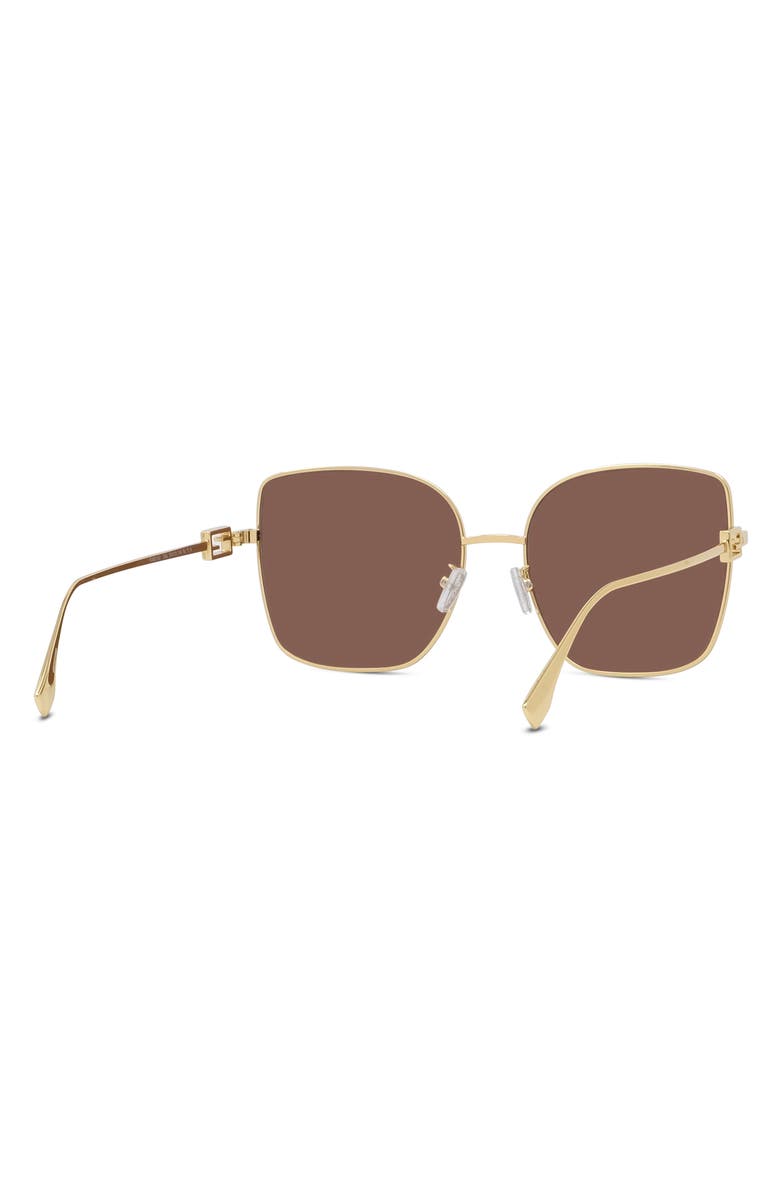 Fendi 'Fendi Baguette 59mm Geometric Sunglasses, Alternate, color, 