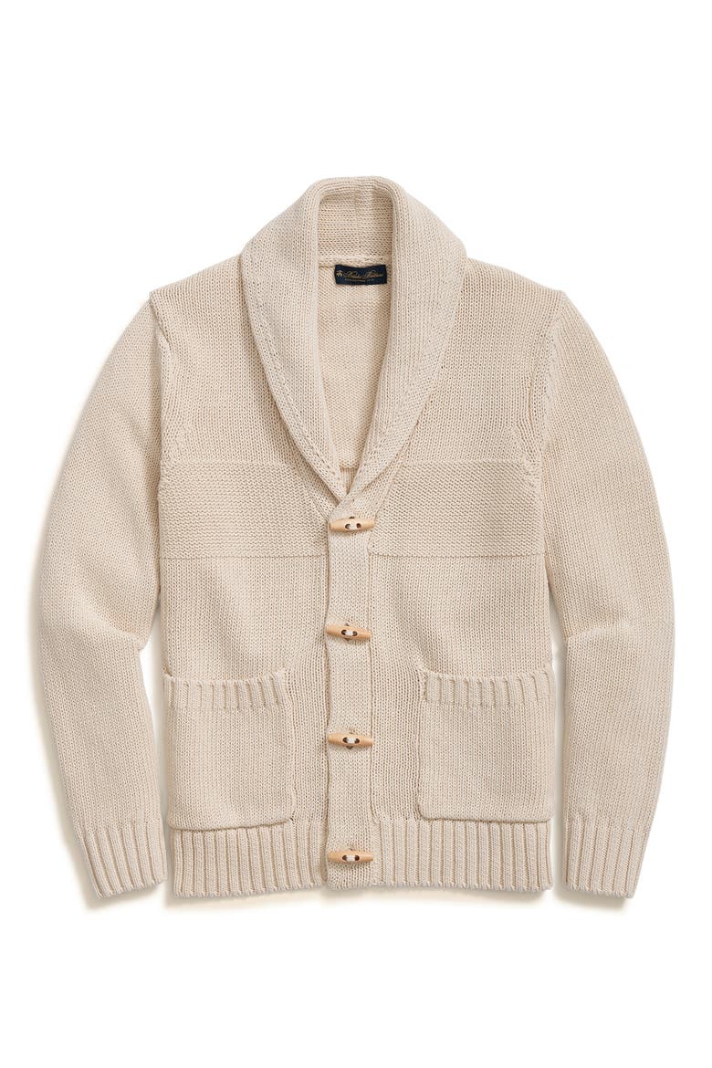 Toggle Cotton Cardigan, Alternate, color, CREAM