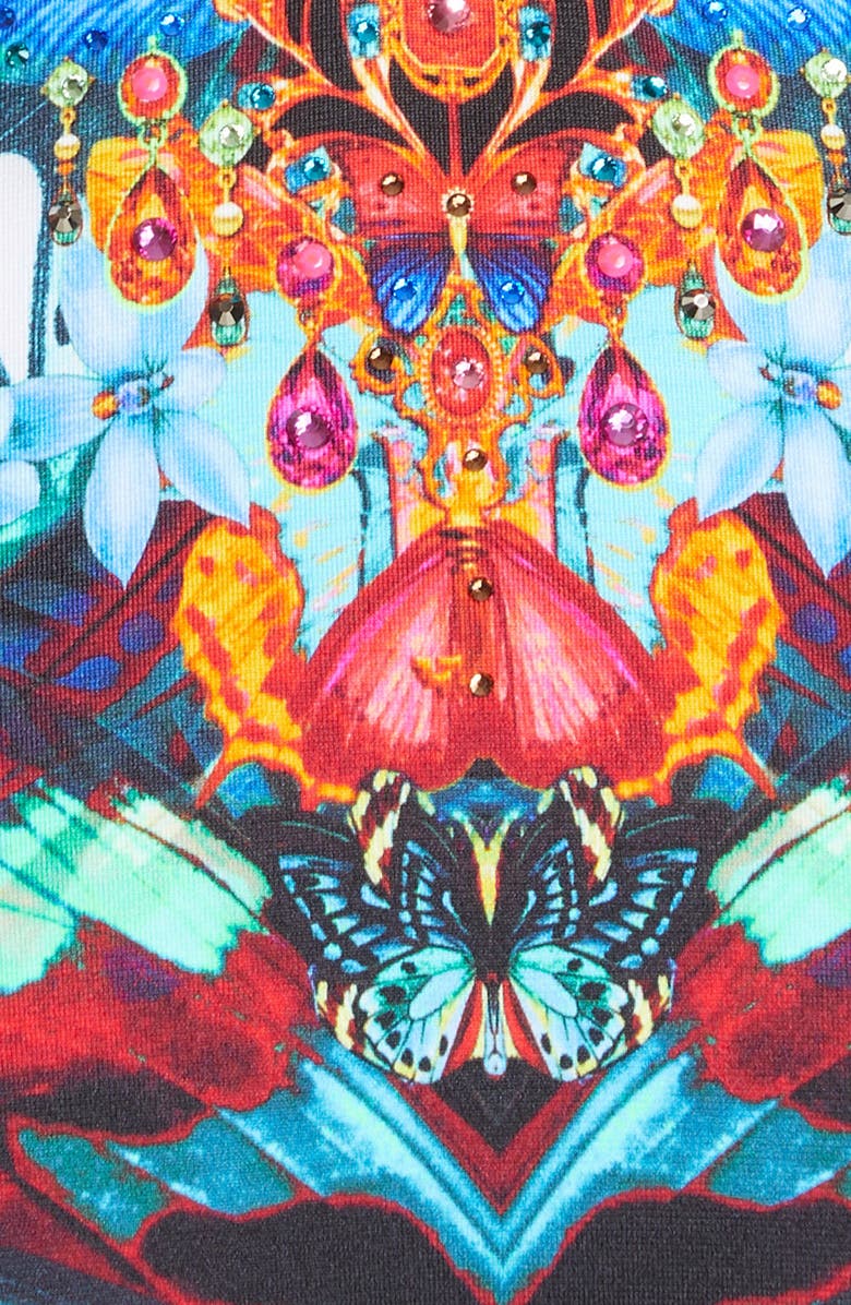 Camilla In a Flutter Embellished One-Piece Swimsuit, Alternate, color, 