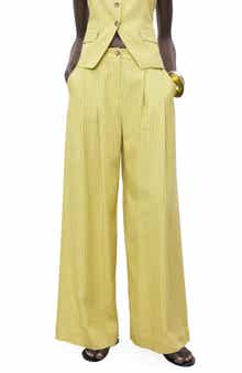 MANGO Luce Stripe Wide Leg Pants