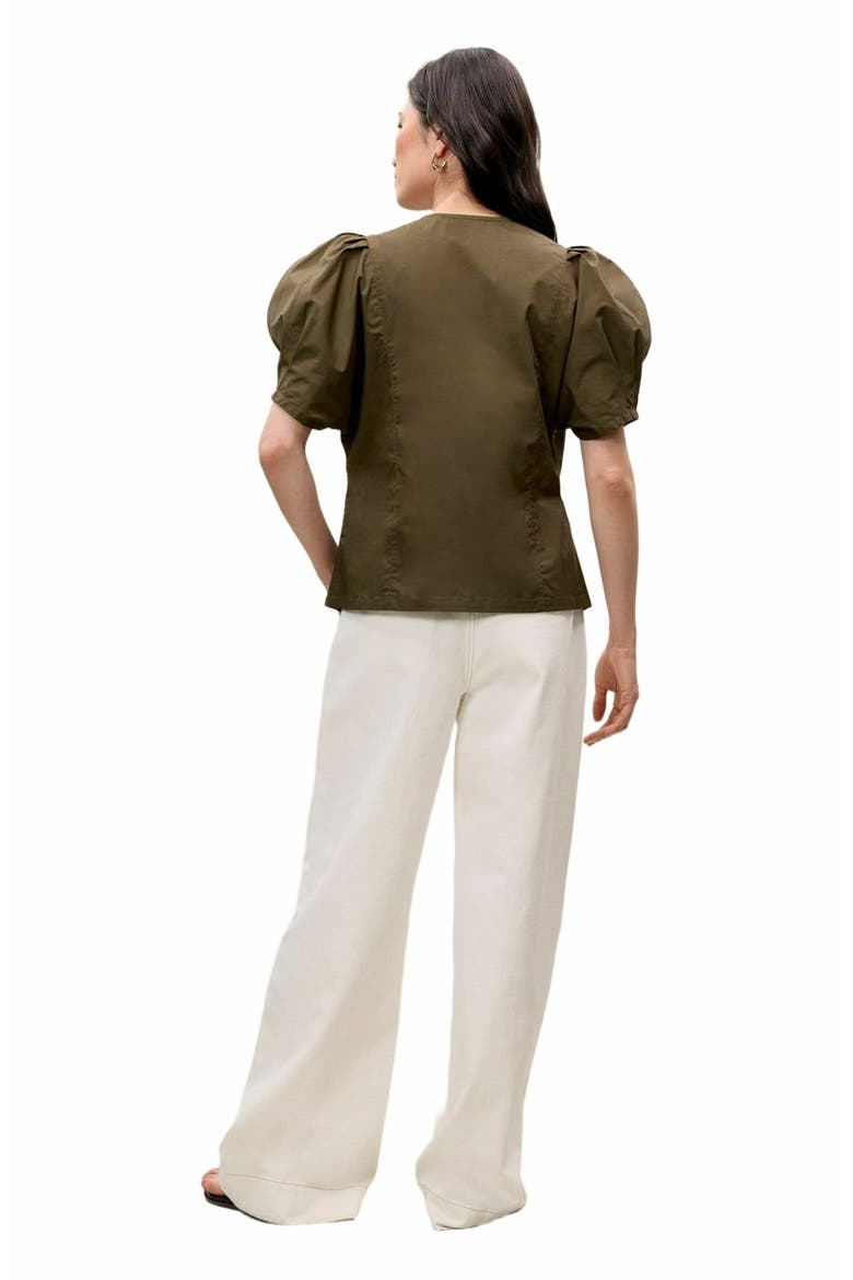 Raquel Twill Shirt, Alternate, color, OLIVE