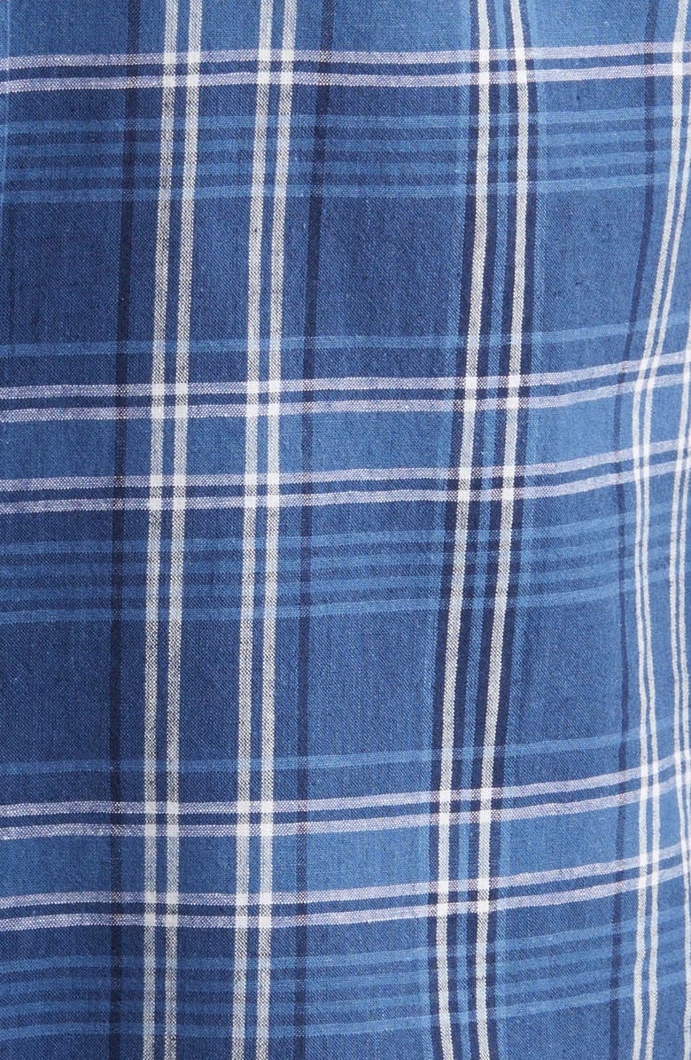 Polo Ralph Lauren Rustic Plaid Linen & Cotton Button-Up Shirt, Alternate, color, 