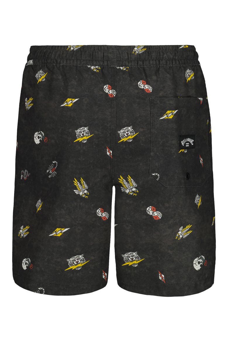 Kids' Lineup Layback Swim Trunk, Alternate, color, RAVEN