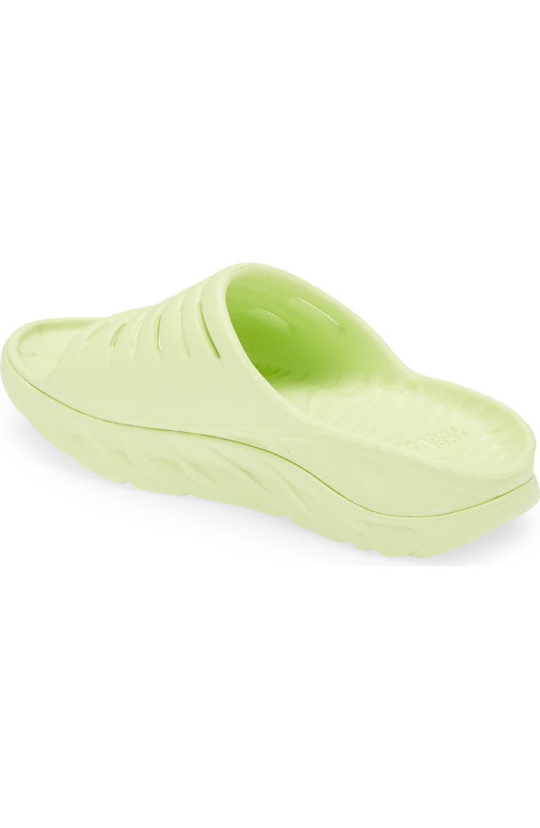 HOKA Gender Inclusive Ora Recovery Sport Slide, Alternate, color, Butterfly / Radiant Yellow