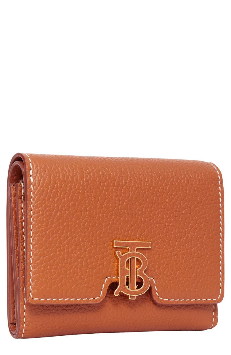 Burberry TB Monogram Trifold Leather Wallet, Alternate, color, 
