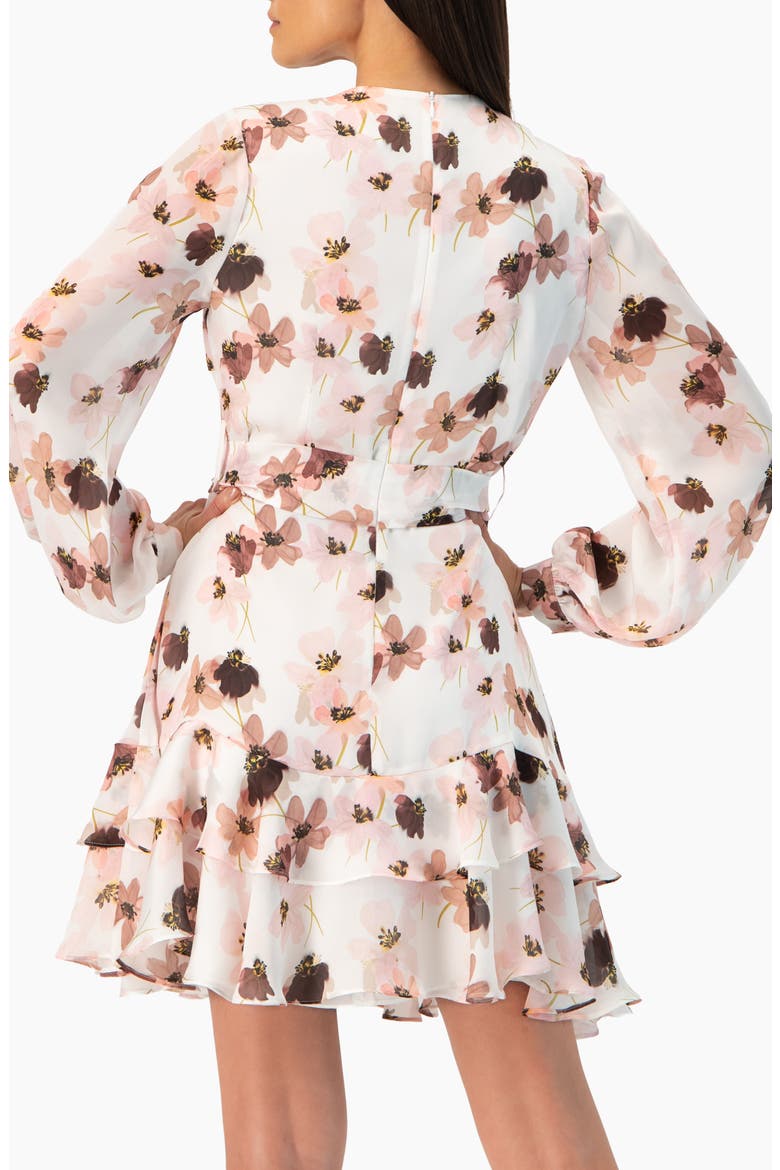 Ruffled Skirt Short Floral Print Dress, Alternate, color, Multicolor