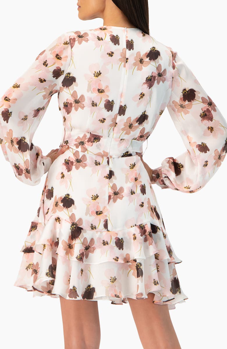 IVONNE Ruffled Skirt Short Floral Print Dress, Alternate, color, Multicolor