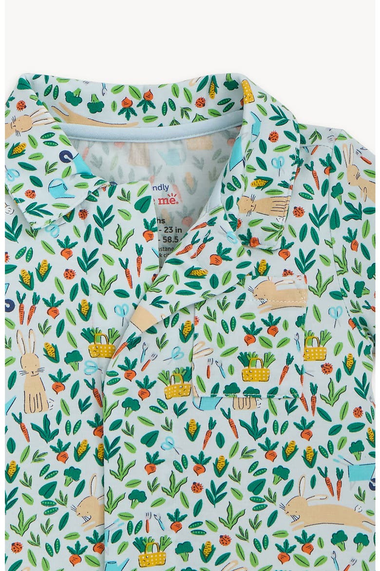 Bunny Garden Magnetic Polo Romper, Alternate, color, BUNNY GARDEN