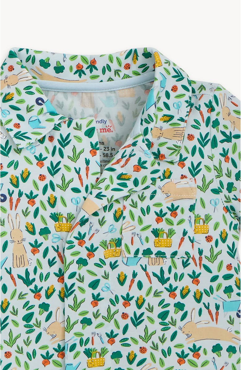 Magnetic Me Bunny Garden Magnetic Polo Romper, Alternate, color, Bunny Garden