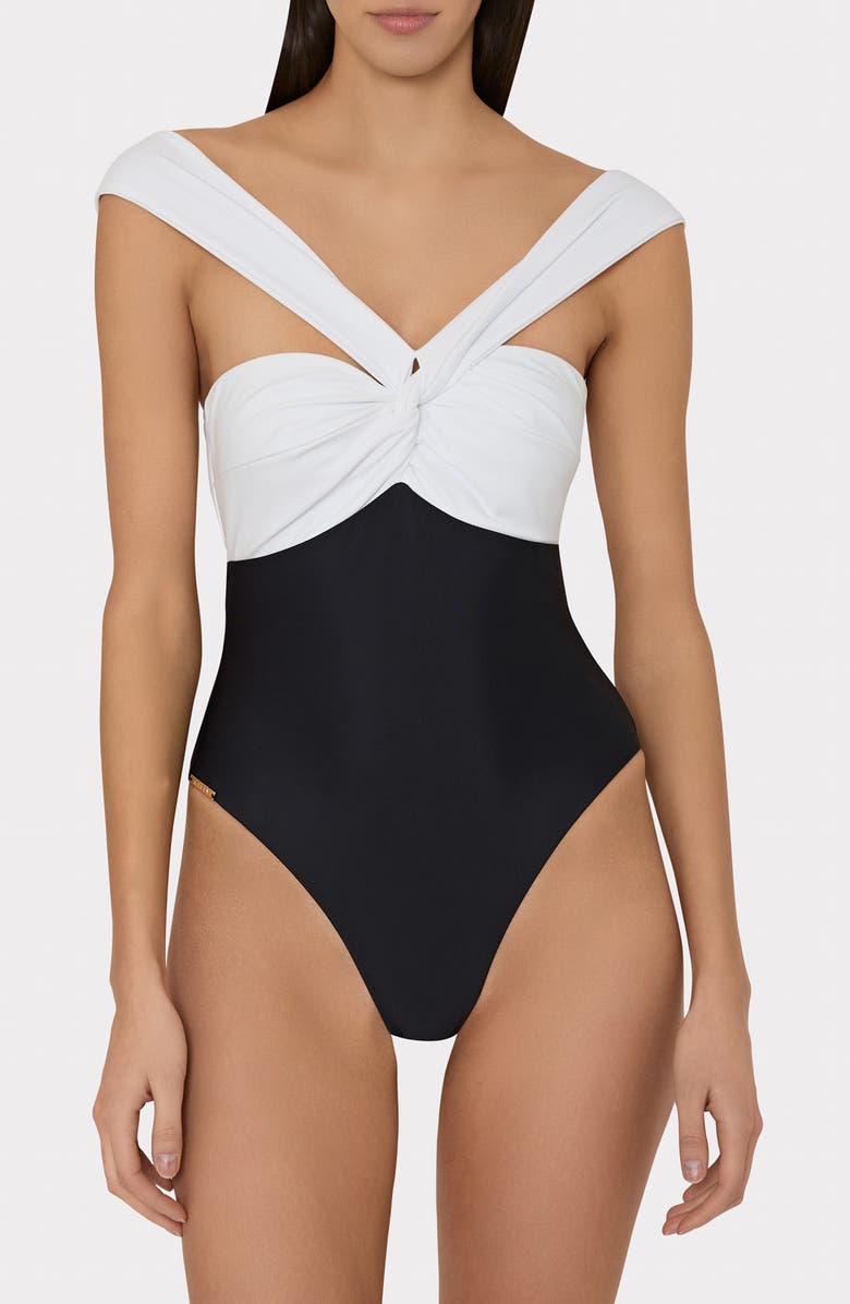 Milly Betsy Colorblock One-Piece Swimsuit, Alternate, color,