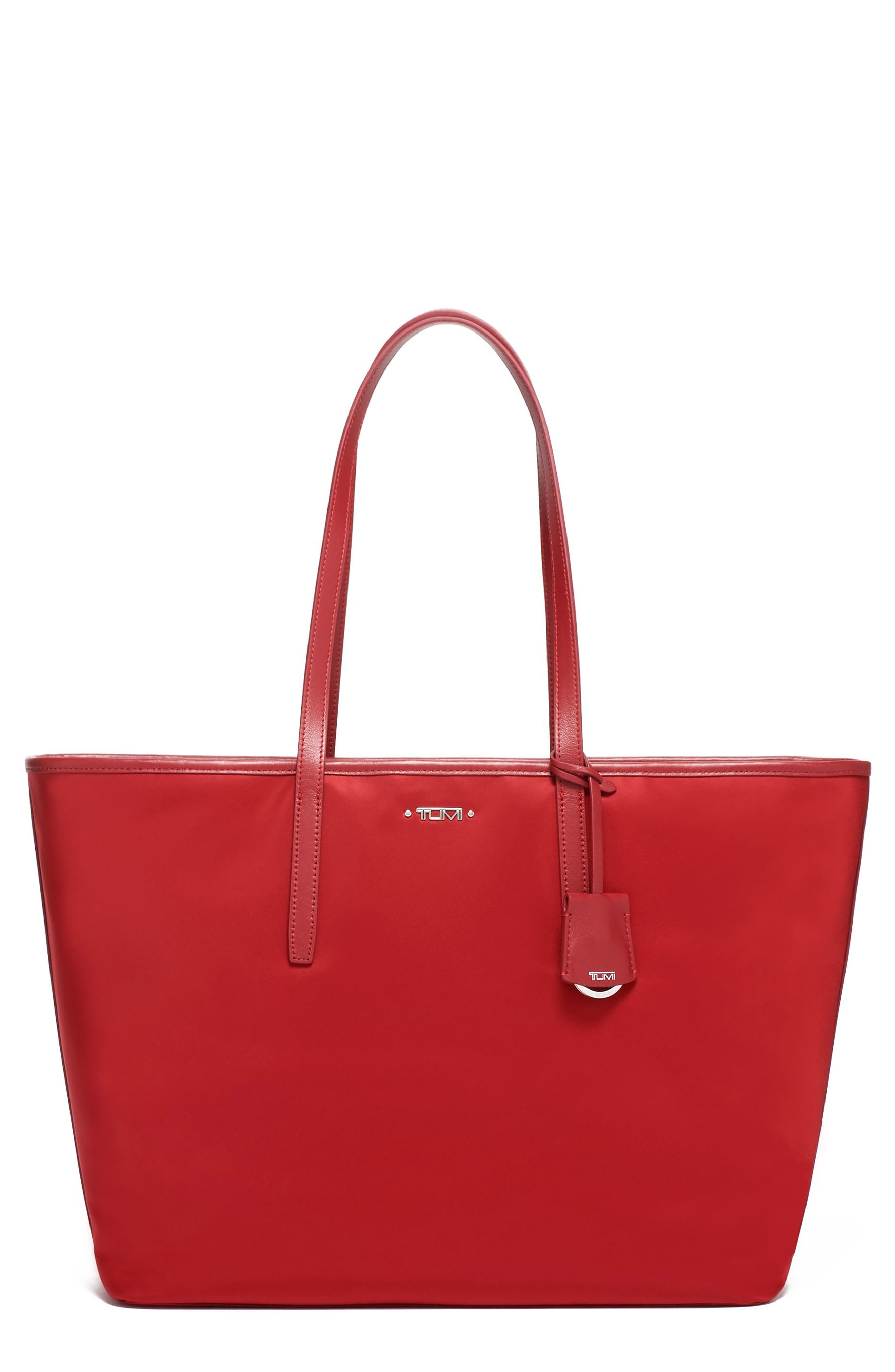 Voyageur Everyday Nylon Tote, Main, color, CRIMSON