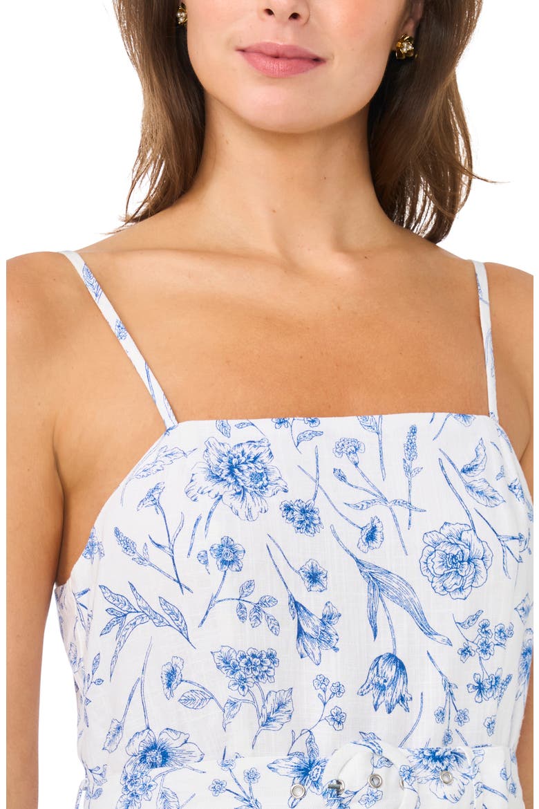 Belted Ruffled Midi Dress, Alternate, color, MOONLIGHT BLUE