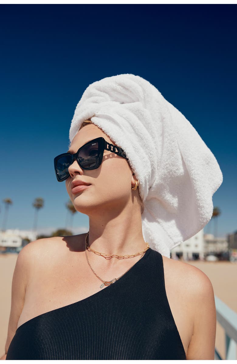 QUAY Chain Reaction 48mm Cat Eye Sunglasses, Alternate, color, 