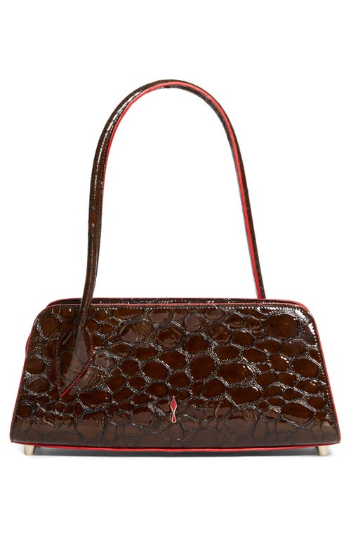 Christian Louboutin Eloïse Genuine Calf Hair Baguette Bag In Brown