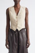 LaQuan Smith Shimmer Pinstripe Vest