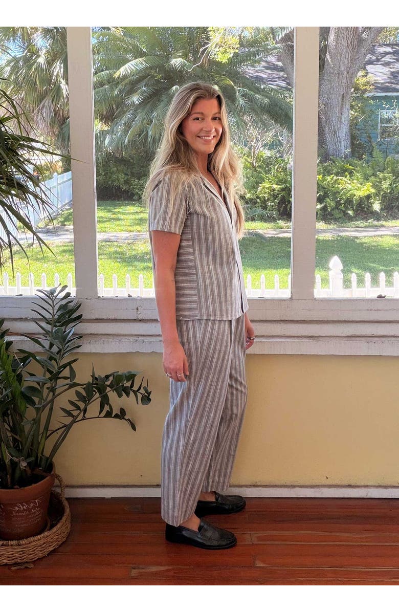 Ace & Jig Tasi Notched Collar Button-up Shirt, Alternate, color, Scribble