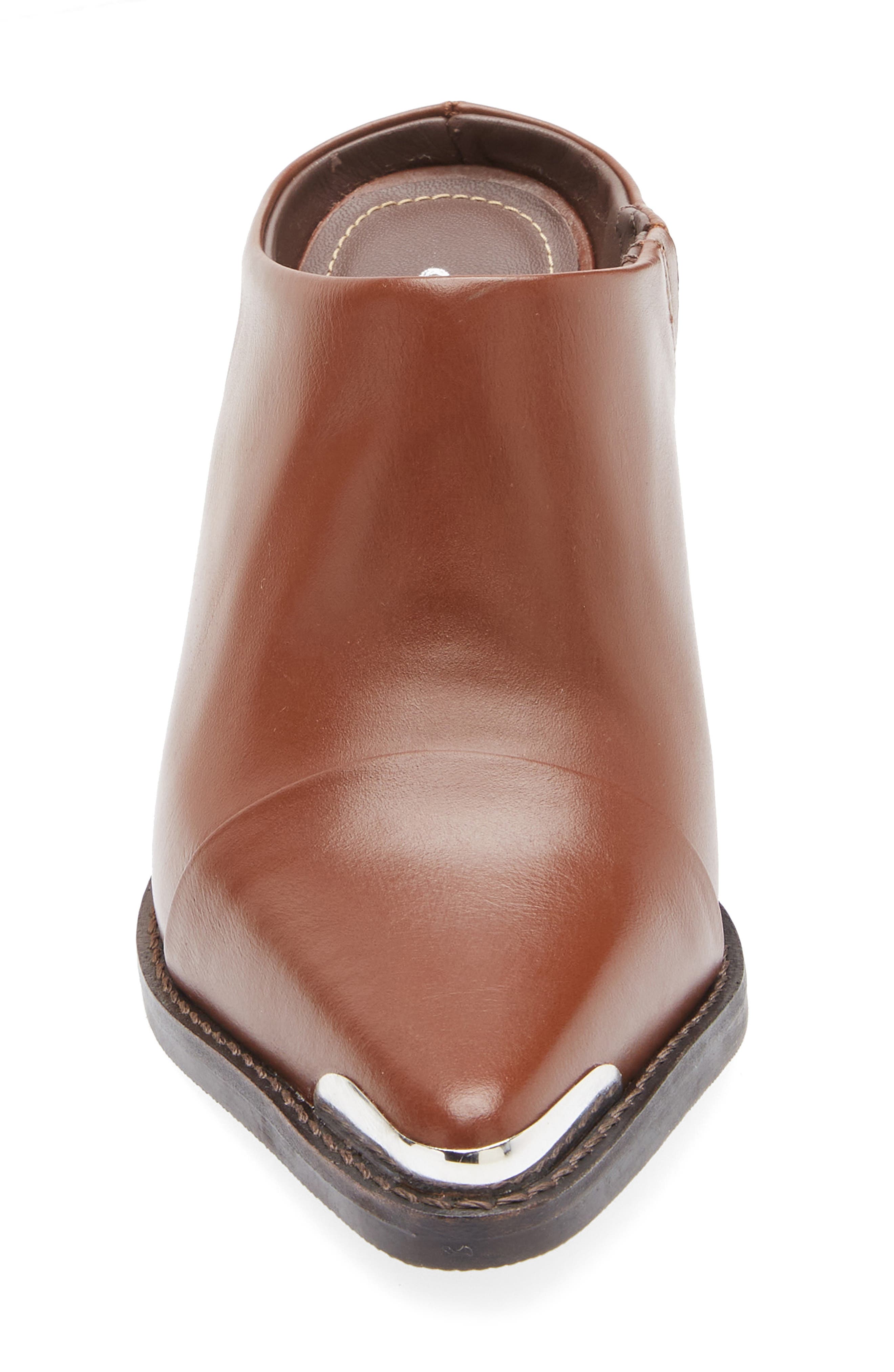 Louie Mule, Alternate, color, RUM LEATHER