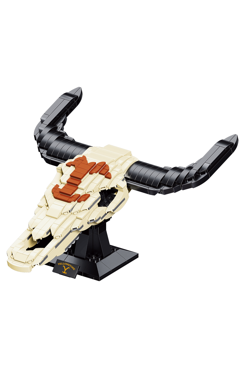 Yellowstone Steer Skull Building Set, Alternate, color, Yellow