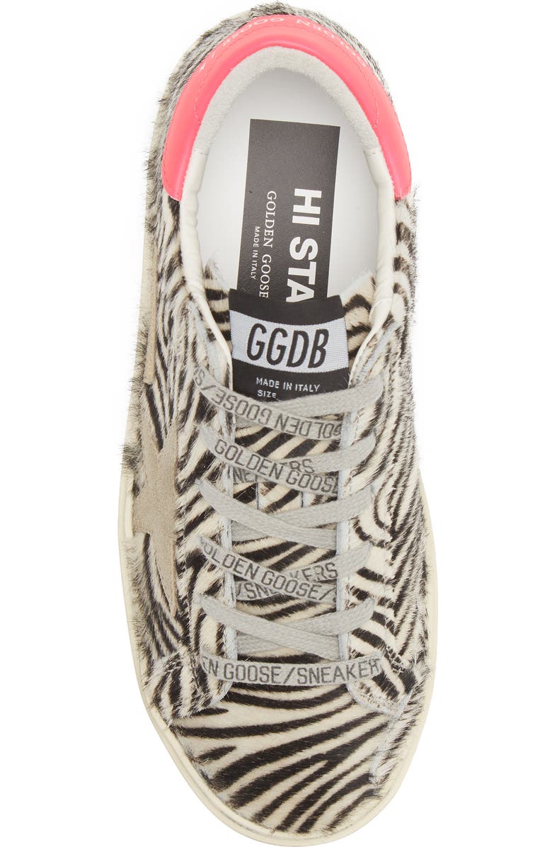 Golden Goose Hi Star Genuine Calf Hair Platform Sneaker, Alternate, color,