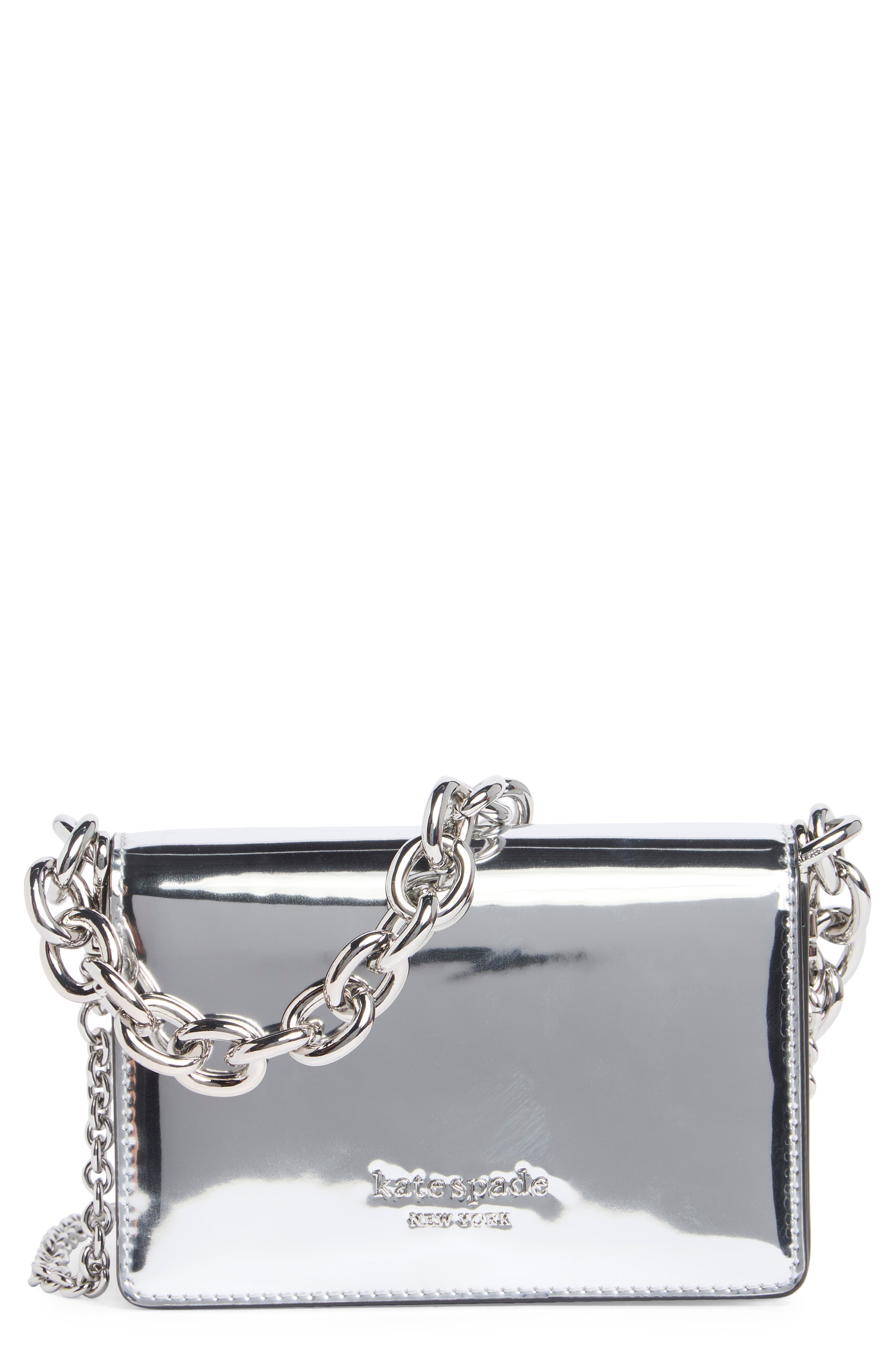 Kate Spade New York natasha metallic leather card case crossbody bag