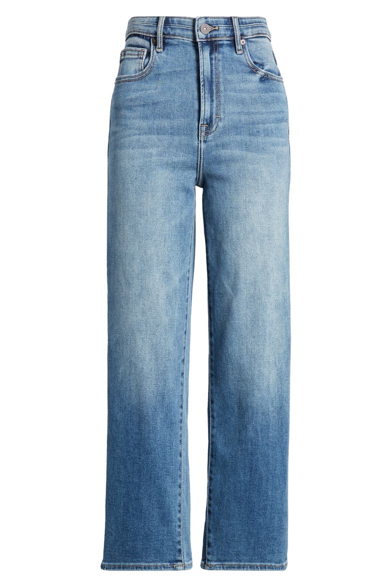 Relaxed High Waist Straight Leg Jeans, Alternate, color, DARK WASH