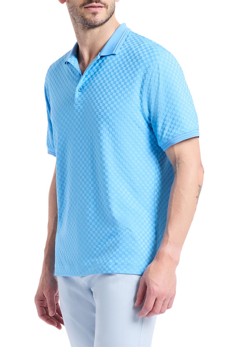 Robert Graham Aaron Knit Polo, Alternate, color, Blue