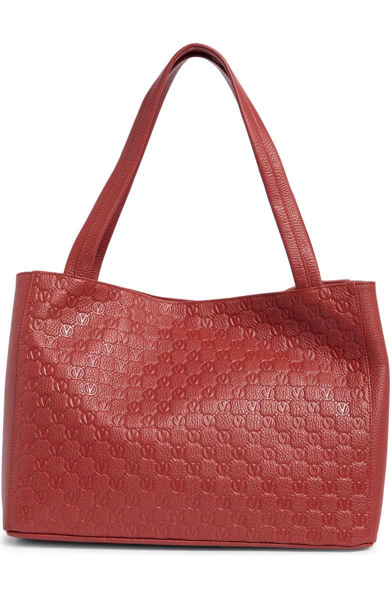 VALENTINO BY MARIO VALENTINO Ollie Dollaro Monogram Leather Tote Bag, Alternate, color, Rust